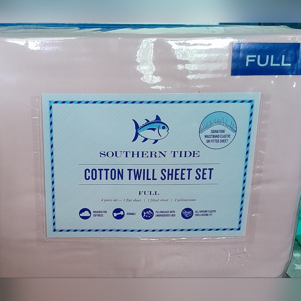 New Southern Tide  Full Size sheet set Seashell Pink